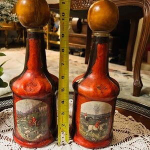 Vintage Decorative Horse Scene Bottles